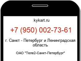 Информация о номере телефона +7 (950) 002-73-61: регион, оператор