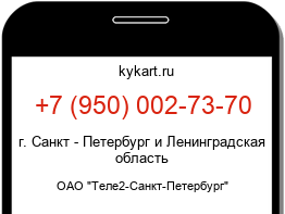 Информация о номере телефона +7 (950) 002-73-70: регион, оператор