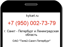 Информация о номере телефона +7 (950) 002-73-79: регион, оператор