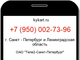 Информация о номере телефона +7 (950) 002-73-96: регион, оператор