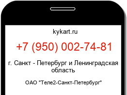 Информация о номере телефона +7 (950) 002-74-81: регион, оператор