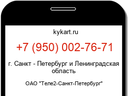 Информация о номере телефона +7 (950) 002-76-71: регион, оператор
