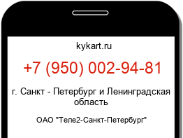 Информация о номере телефона +7 (950) 002-94-81: регион, оператор