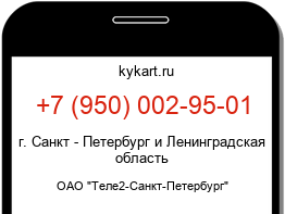 Информация о номере телефона +7 (950) 002-95-01: регион, оператор