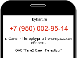 Информация о номере телефона +7 (950) 002-95-14: регион, оператор