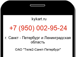 Информация о номере телефона +7 (950) 002-95-24: регион, оператор