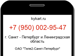 Информация о номере телефона +7 (950) 002-95-47: регион, оператор