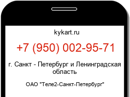 Информация о номере телефона +7 (950) 002-95-71: регион, оператор