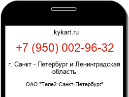 Информация о номере телефона +7 (950) 002-96-32: регион, оператор