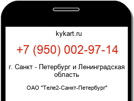 Информация о номере телефона +7 (950) 002-97-14: регион, оператор