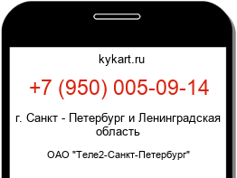 Информация о номере телефона +7 (950) 005-09-14: регион, оператор