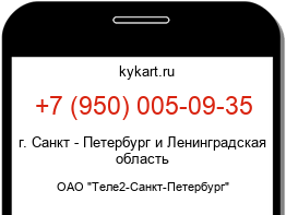 Информация о номере телефона +7 (950) 005-09-35: регион, оператор