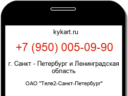Информация о номере телефона +7 (950) 005-09-90: регион, оператор