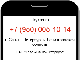 Информация о номере телефона +7 (950) 005-10-14: регион, оператор