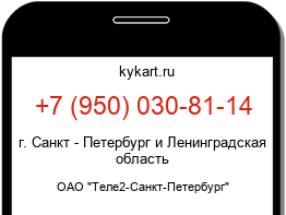 Информация о номере телефона +7 (950) 030-81-14: регион, оператор