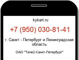 Информация о номере телефона +7 (950) 030-81-41: регион, оператор