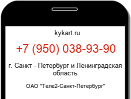 Информация о номере телефона +7 (950) 038-93-90: регион, оператор