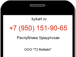 Информация о номере телефона +7 (950) 151-90-65: регион, оператор