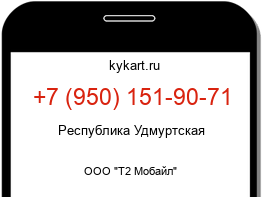 Информация о номере телефона +7 (950) 151-90-71: регион, оператор