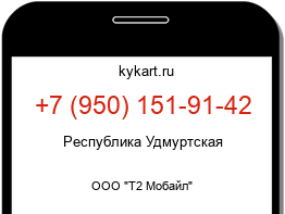 Информация о номере телефона +7 (950) 151-91-42: регион, оператор