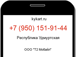 Информация о номере телефона +7 (950) 151-91-44: регион, оператор