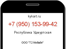 Информация о номере телефона +7 (950) 153-99-42: регион, оператор