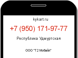Информация о номере телефона +7 (950) 171-97-77: регион, оператор