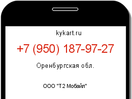 Информация о номере телефона +7 (950) 187-97-27: регион, оператор