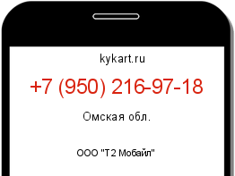 Информация о номере телефона +7 (950) 216-97-18: регион, оператор