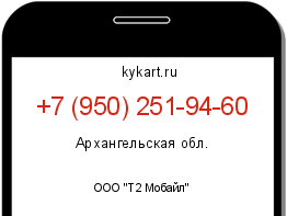 Информация о номере телефона +7 (950) 251-94-60: регион, оператор
