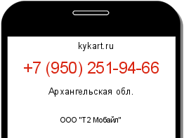 Информация о номере телефона +7 (950) 251-94-66: регион, оператор