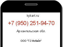 Информация о номере телефона +7 (950) 251-94-70: регион, оператор