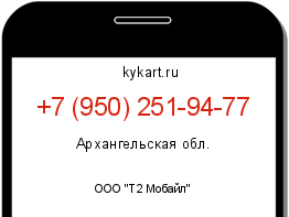 Информация о номере телефона +7 (950) 251-94-77: регион, оператор