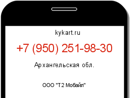 Информация о номере телефона +7 (950) 251-98-30: регион, оператор