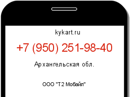 Информация о номере телефона +7 (950) 251-98-40: регион, оператор