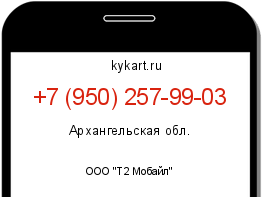Информация о номере телефона +7 (950) 257-99-03: регион, оператор