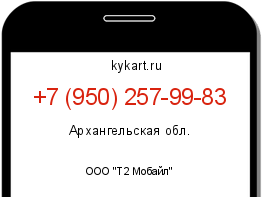 Информация о номере телефона +7 (950) 257-99-83: регион, оператор