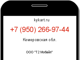 Информация о номере телефона +7 (950) 266-97-44: регион, оператор