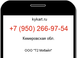 Информация о номере телефона +7 (950) 266-97-54: регион, оператор