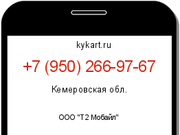 Информация о номере телефона +7 (950) 266-97-67: регион, оператор