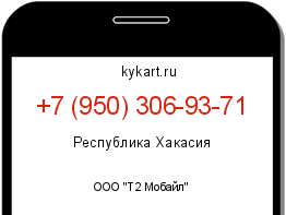 Информация о номере телефона +7 (950) 306-93-71: регион, оператор