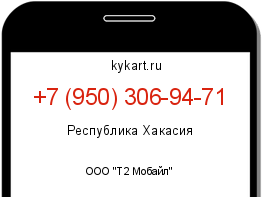 Информация о номере телефона +7 (950) 306-94-71: регион, оператор