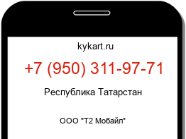 Информация о номере телефона +7 (950) 311-97-71: регион, оператор