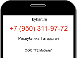 Информация о номере телефона +7 (950) 311-97-72: регион, оператор