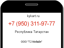 Информация о номере телефона +7 (950) 311-97-77: регион, оператор