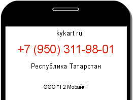 Информация о номере телефона +7 (950) 311-98-01: регион, оператор