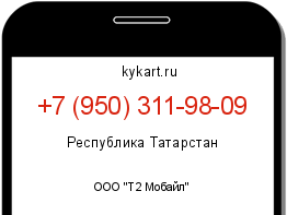 Информация о номере телефона +7 (950) 311-98-09: регион, оператор