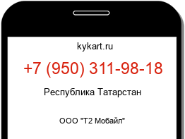 Информация о номере телефона +7 (950) 311-98-18: регион, оператор