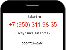 Информация о номере телефона +7 (950) 311-98-35: регион, оператор
