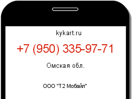 Информация о номере телефона +7 (950) 335-97-71: регион, оператор